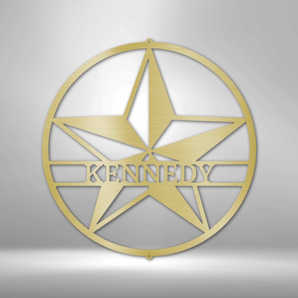Star Personalized Name Text Steel SignCustomly Gifts