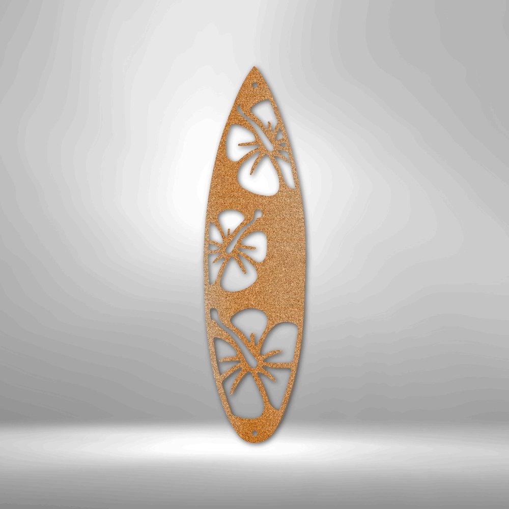 Surf Board Flowers - Steel SignCustomly Gifts