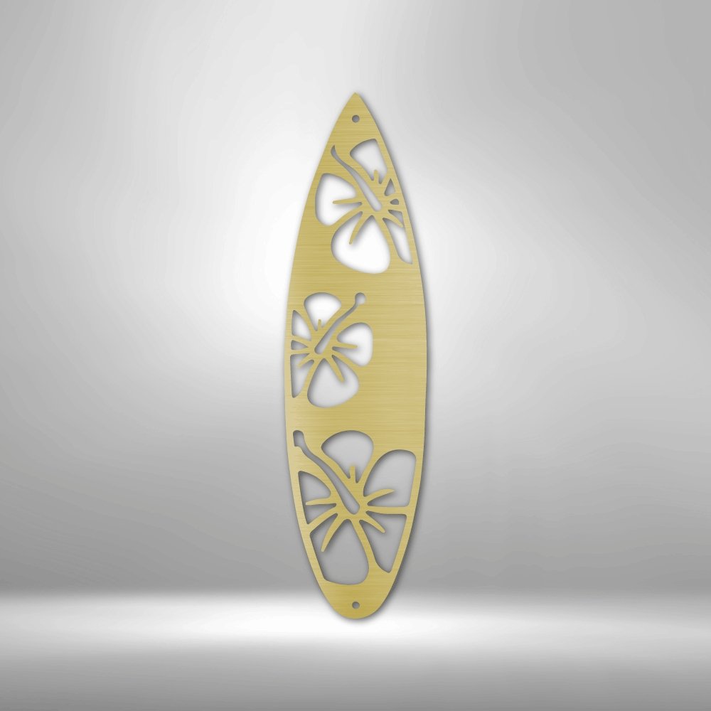 Surf Board Flowers - Steel SignCustomly Gifts