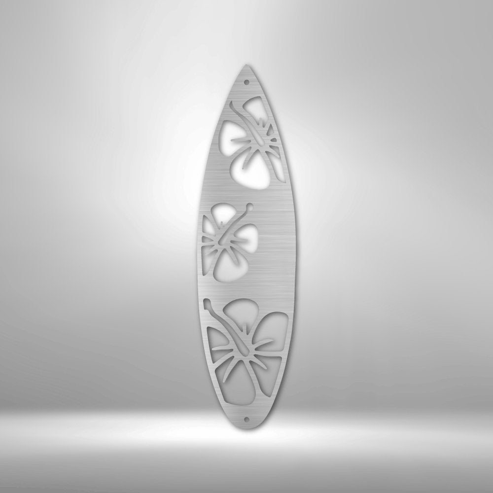 Surf Board Flowers - Steel SignCustomly Gifts