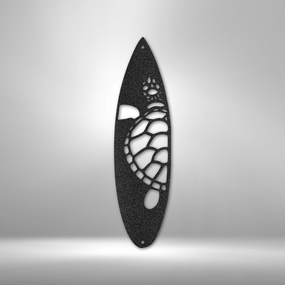 Surf Board Turtle - Steel SignCustomly Gifts