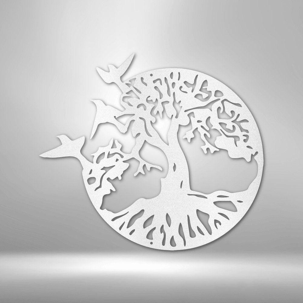 Take Flight Tree Of Life Steel SignCustomly Gifts