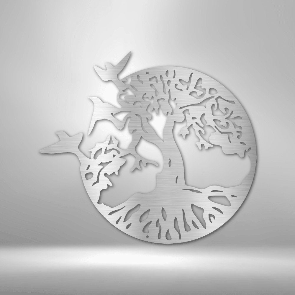 Take Flight Tree Of Life Steel SignCustomly Gifts