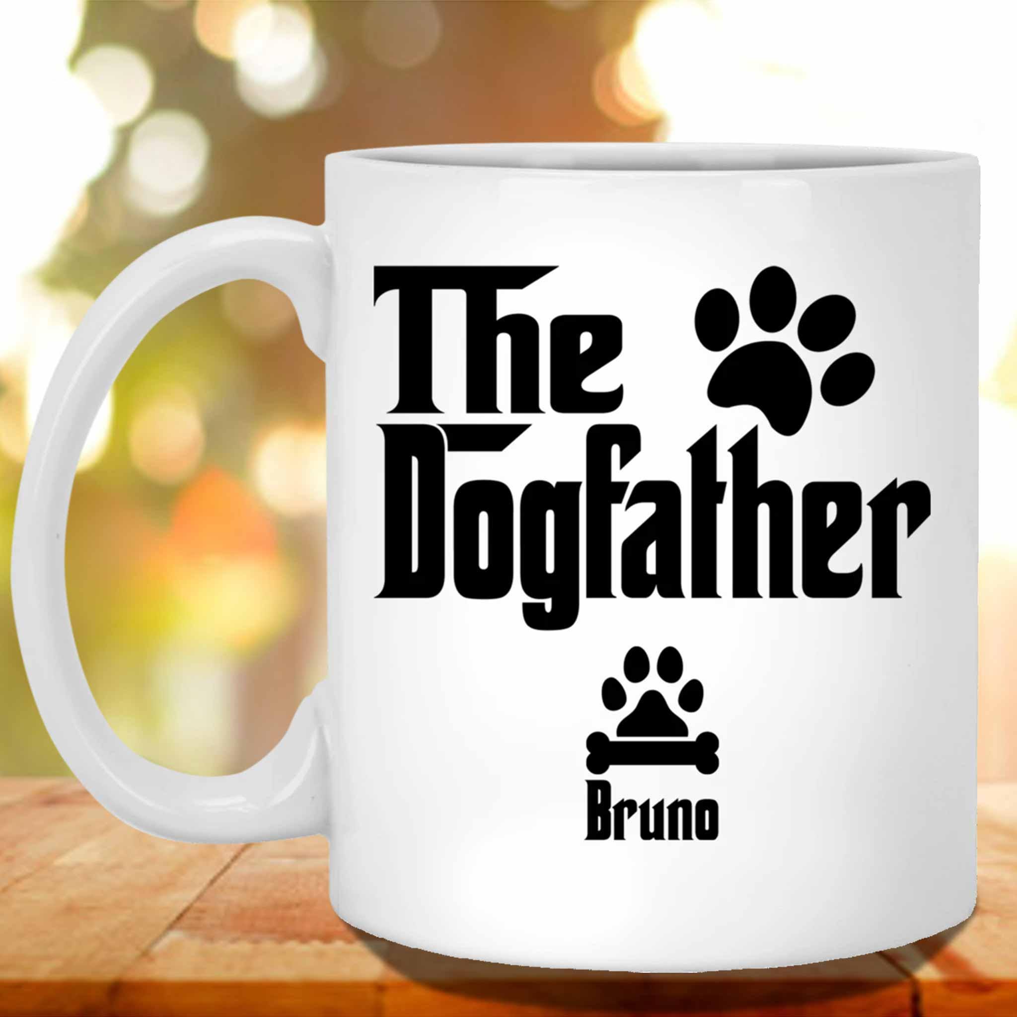 The Dogfather 15 Oz Large Coffee Mug Dog Dad Cup Dog Lover Owner
