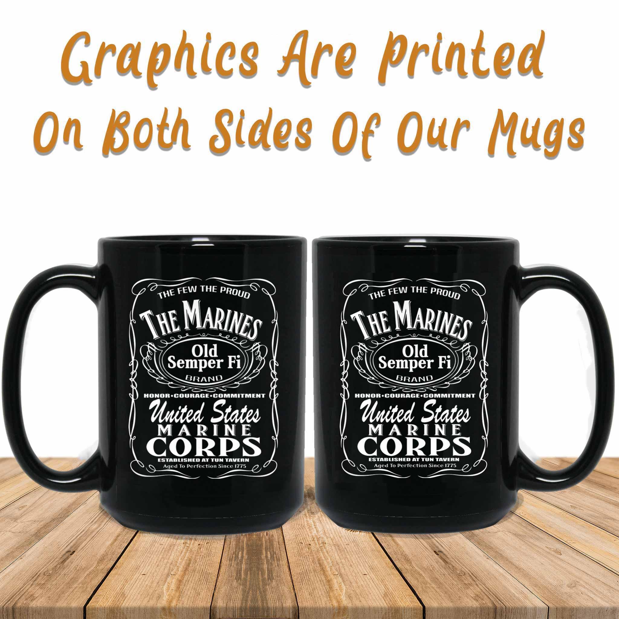 The Marine Corps Aged To Perfection Military Themed Black Coffee MugsCustomly Gifts
