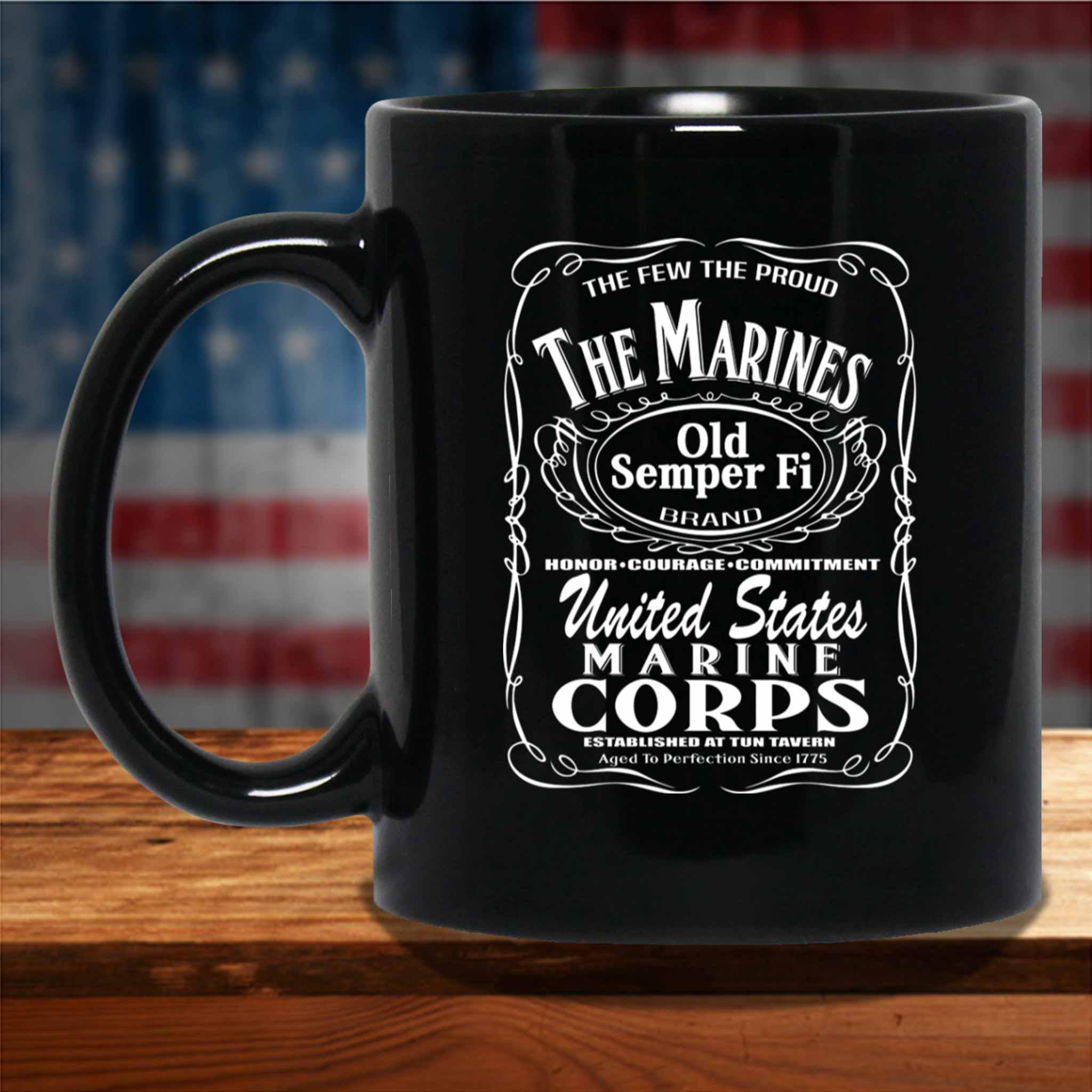 The Marine Corps Aged To Perfection Military Themed Black Coffee MugsCustomly Gifts