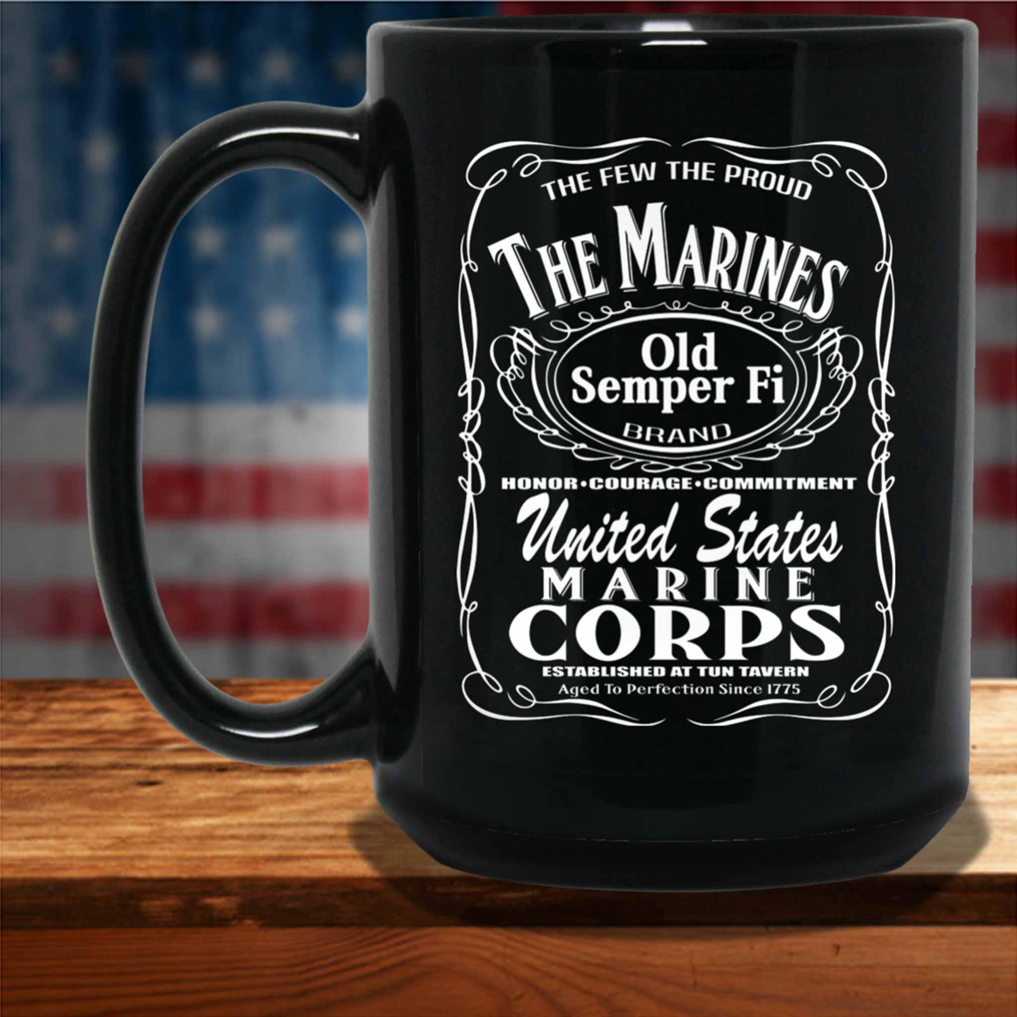 The Marine Corps Aged To Perfection Military Themed Black Coffee MugsCustomly Gifts