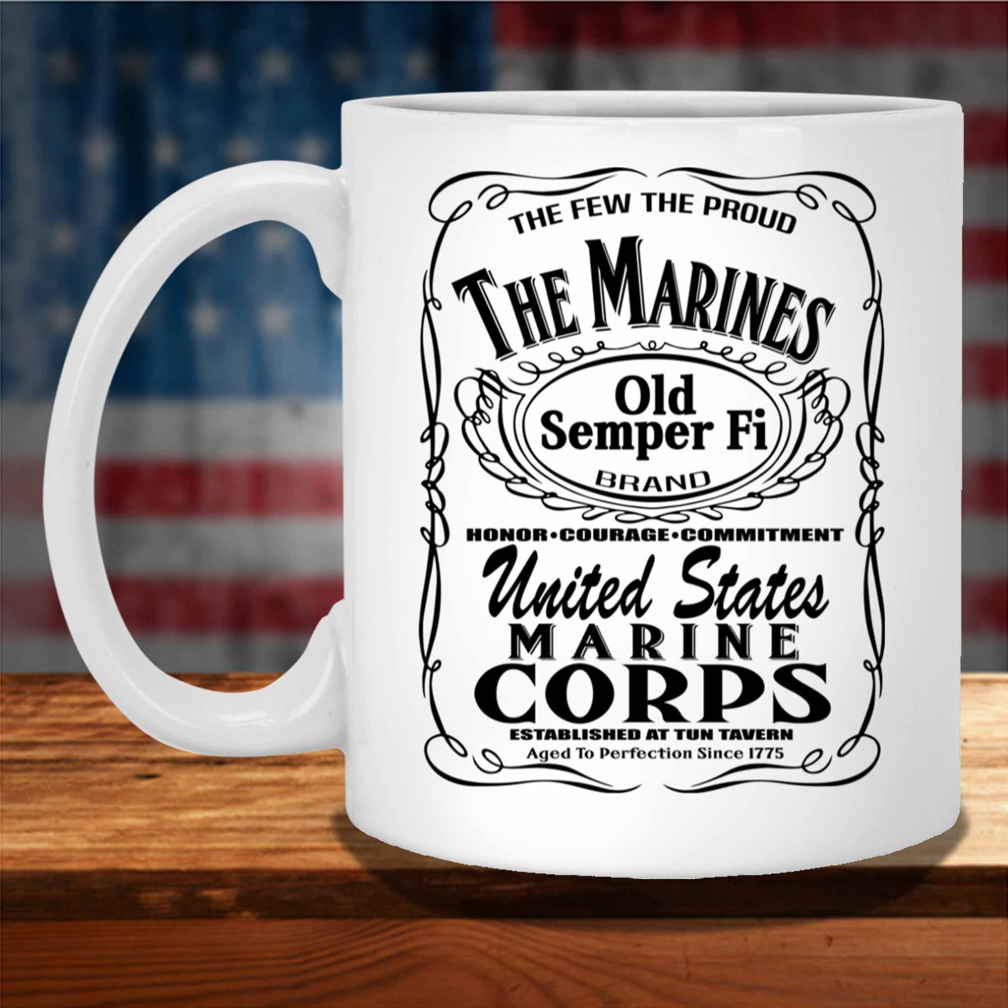 The Marine Corps Aged To Perfection Military Themed White Coffee MugsCustomly Gifts