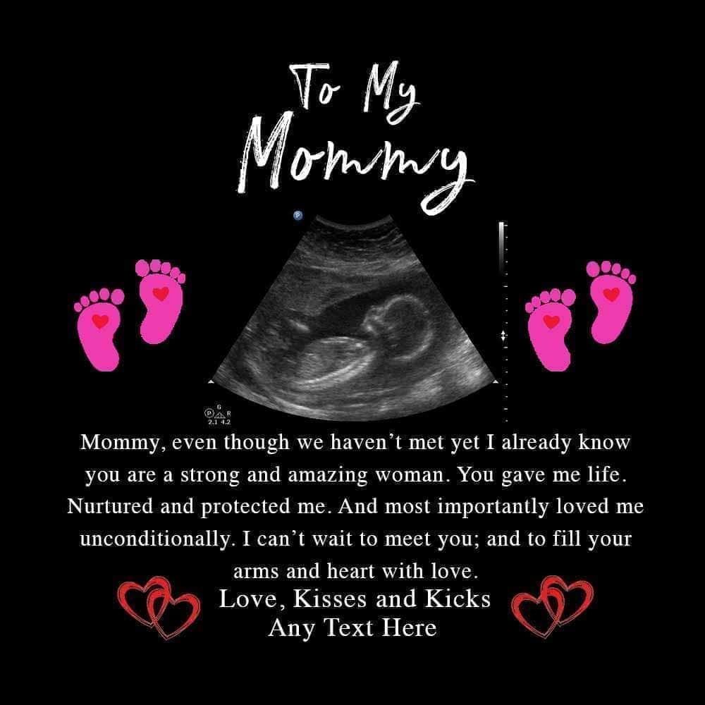 To My Mommy v1 Personalized Sonogram Image And From Text New Mom To Be Black Coffee MugsCustomly Gifts