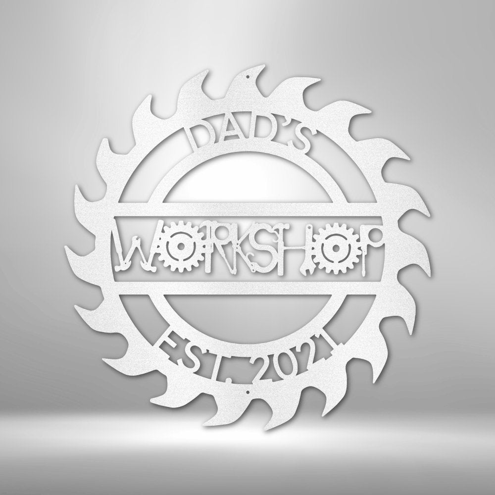 Unique Workshop Personalized Name Date Text Steel SignCustomly Gifts