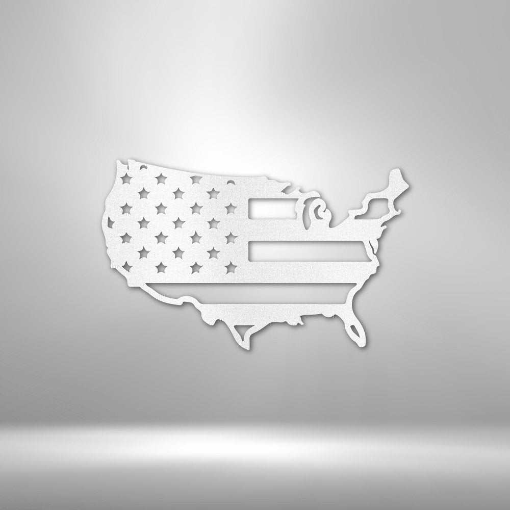 USA Flag - Steel SignCustomly Gifts