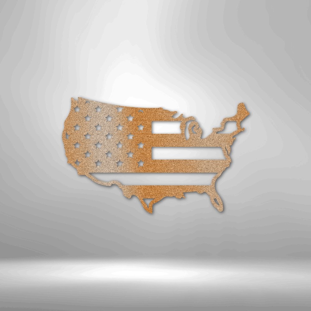 USA Flag - Steel SignCustomly Gifts