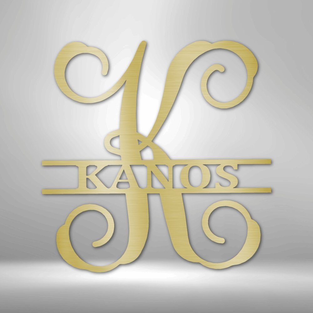 Vine Family Personalized Monogram Name Steel SignCustomly Gifts