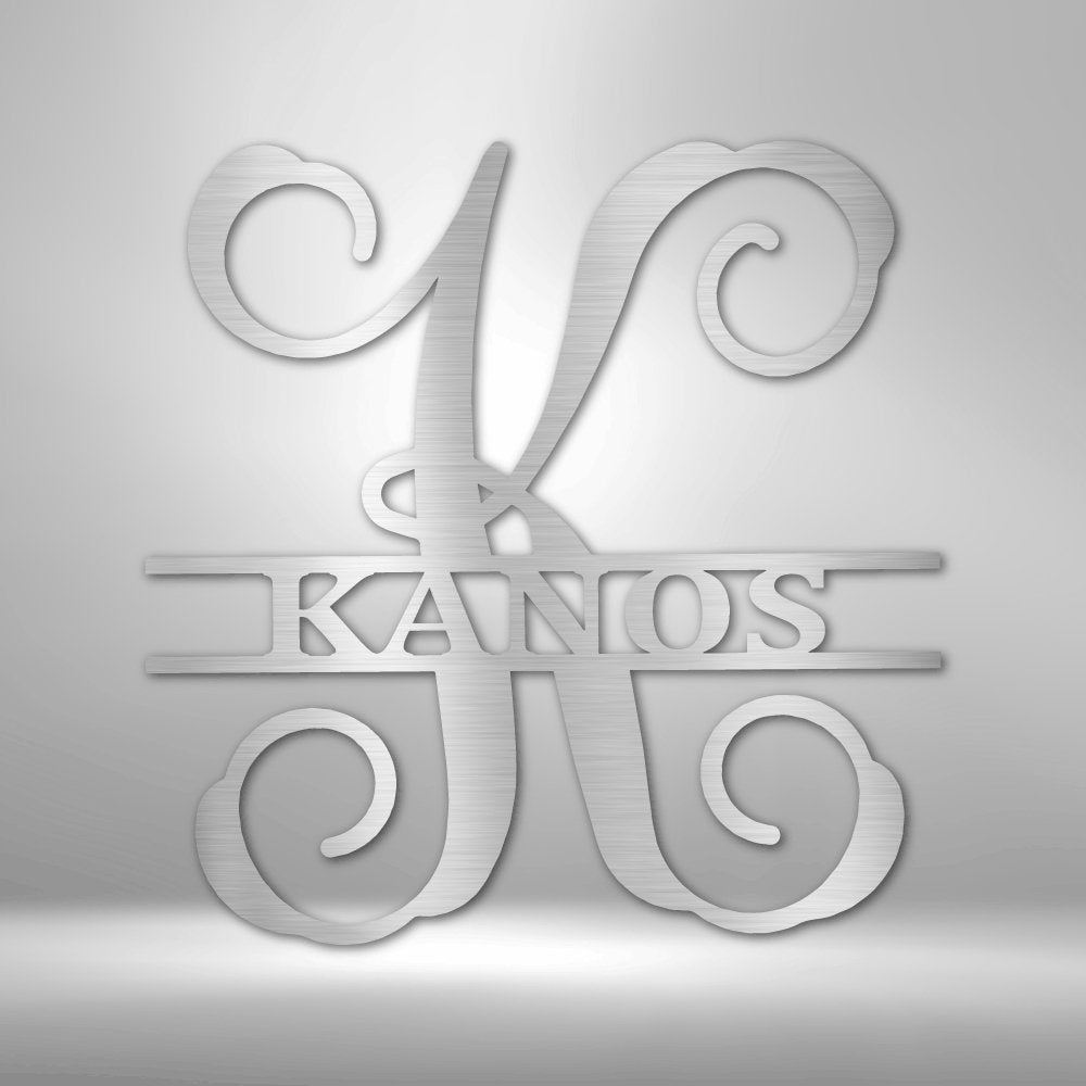 Vine Family Personalized Monogram Name Steel SignCustomly Gifts