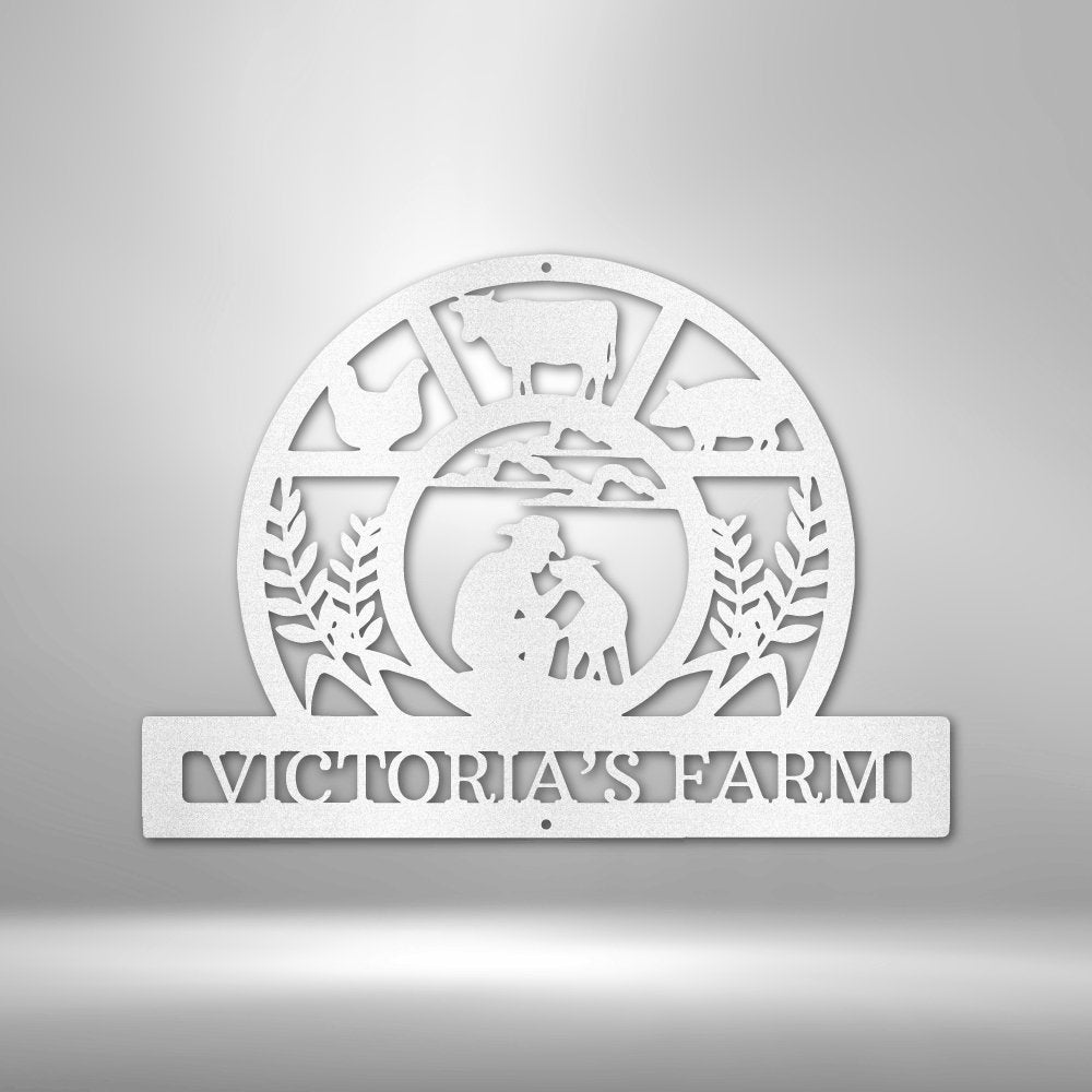 Wheat Field Personalized Name Text Steel SignCustomly Gifts