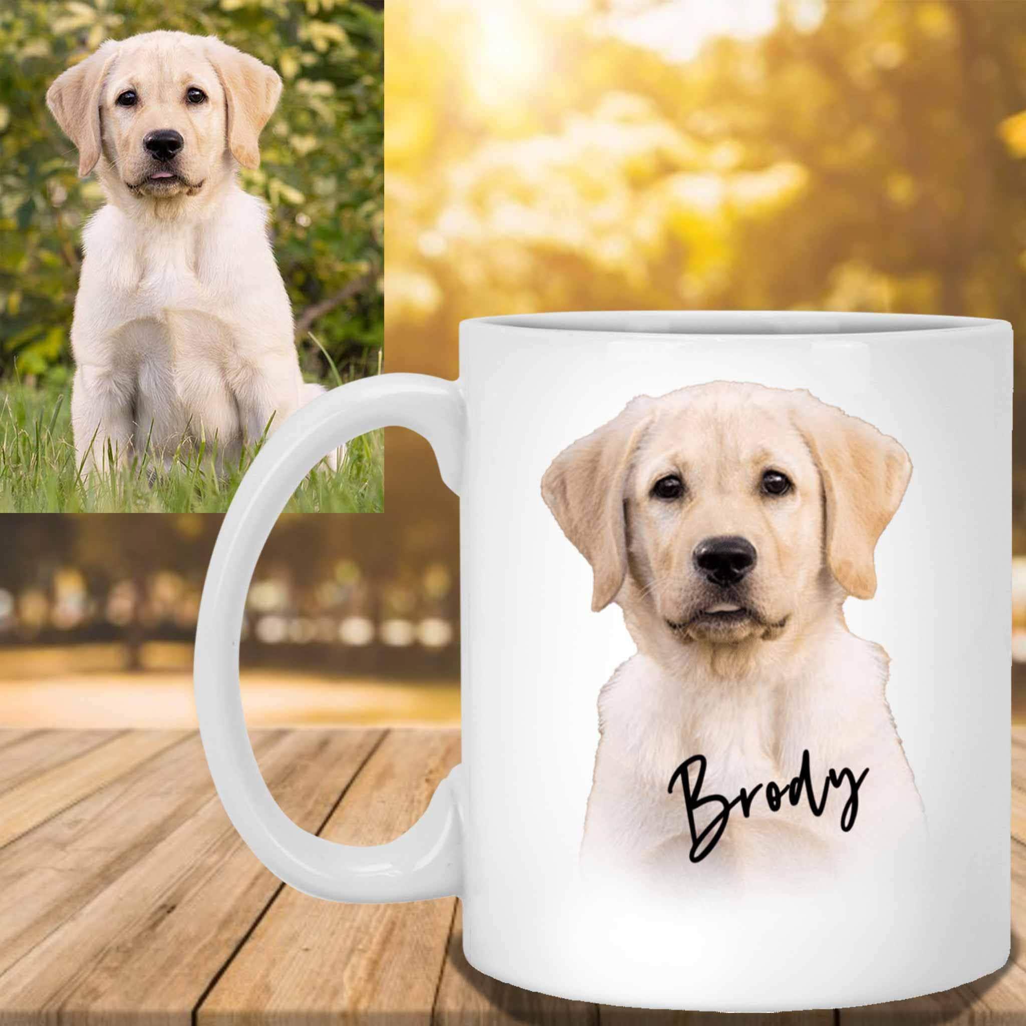 Your Dog's Picture Custom Personalized White Coffee MugsCustomly Gifts