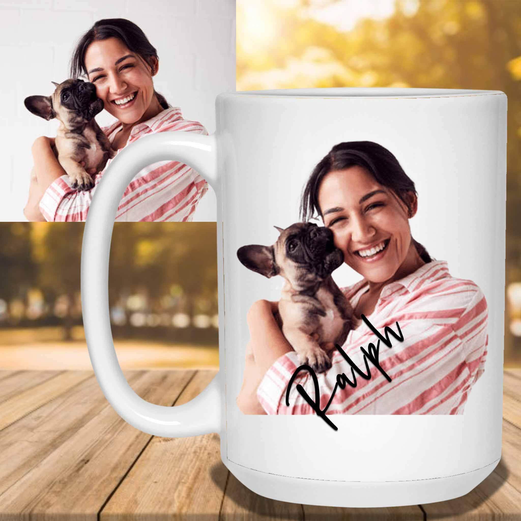 Your Dog's Picture Custom Personalized White Coffee MugsCustomly Gifts