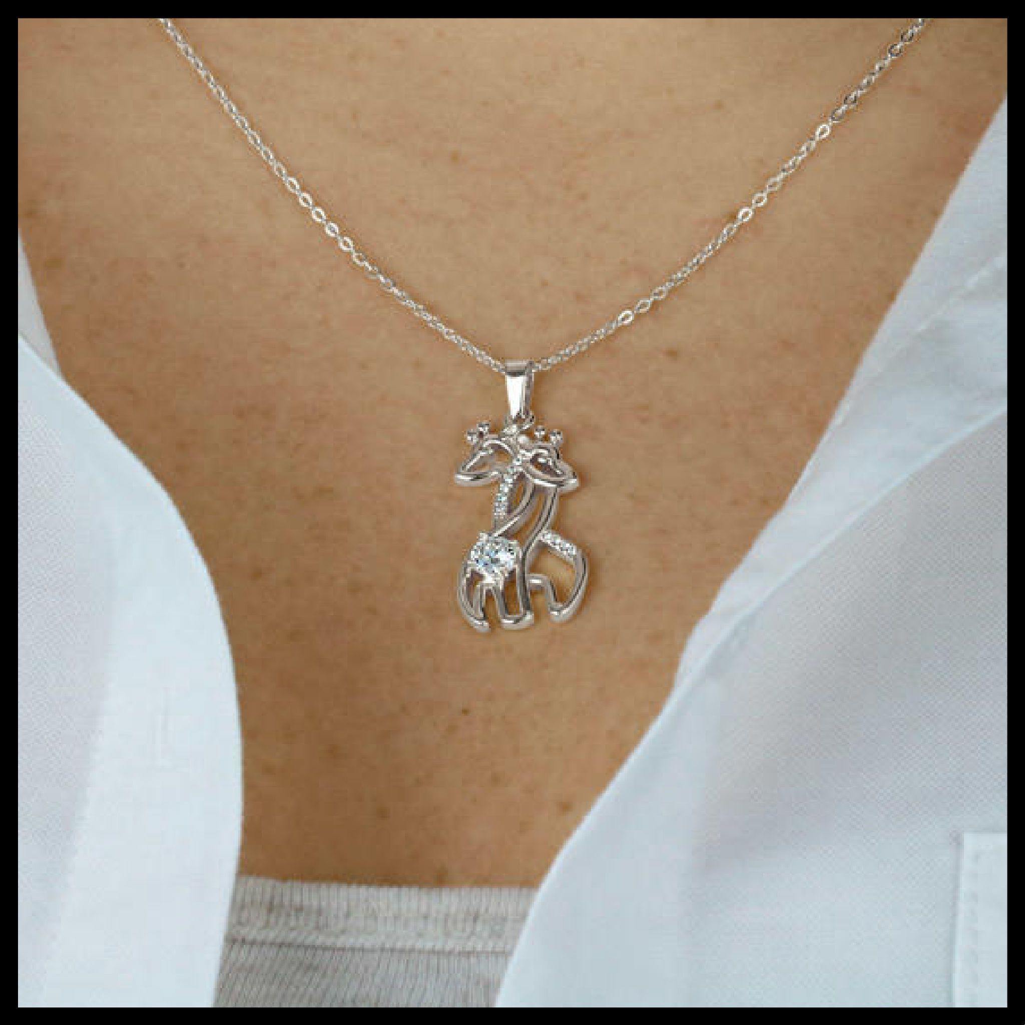 Graceful Love Giraffe Necklace | Customly Gifts