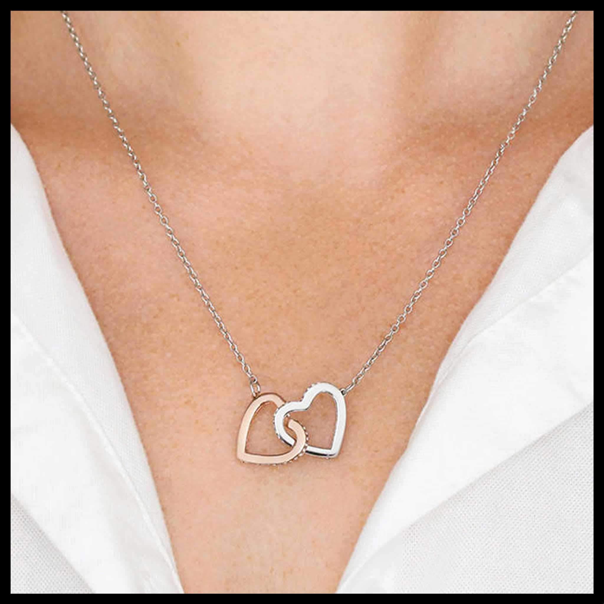 Interlocking Hearts Necklace | Customly Gifts