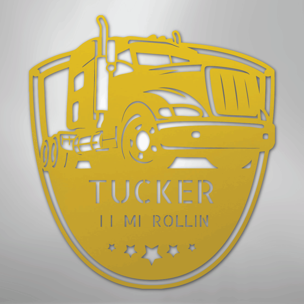 10 - 4 Roger Semi Truck Personalized Steel Metal Sign Wall ArtCustomly Gifts