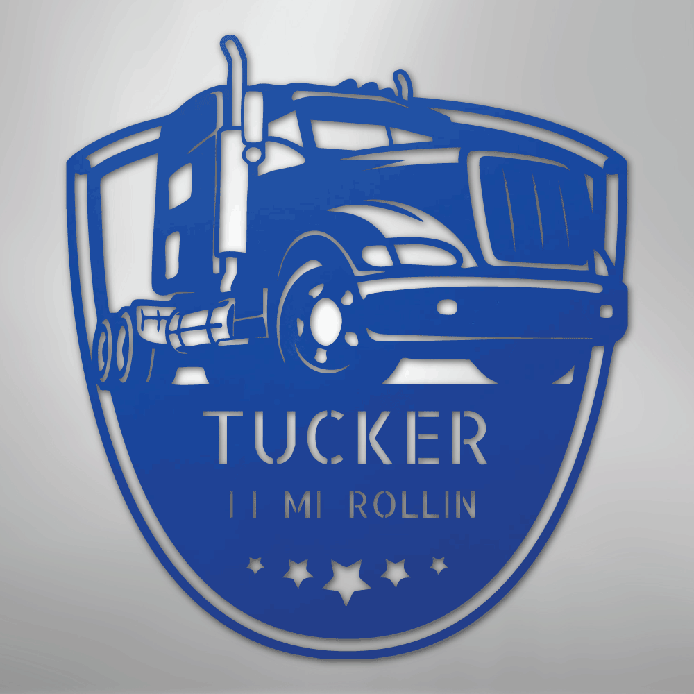 10 - 4 Roger Semi Truck Personalized Steel Metal Sign Wall ArtCustomly Gifts