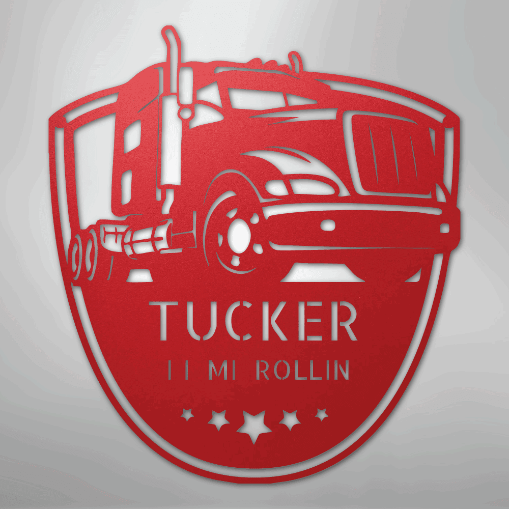 10 - 4 Roger Semi Truck Personalized Steel Metal Sign Wall ArtCustomly Gifts