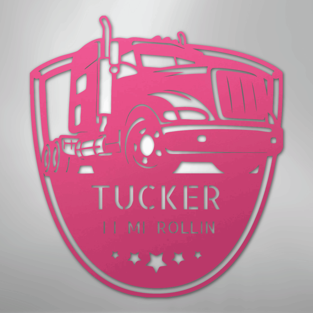 10 - 4 Roger Semi Truck Personalized Steel Metal Sign Wall ArtCustomly Gifts