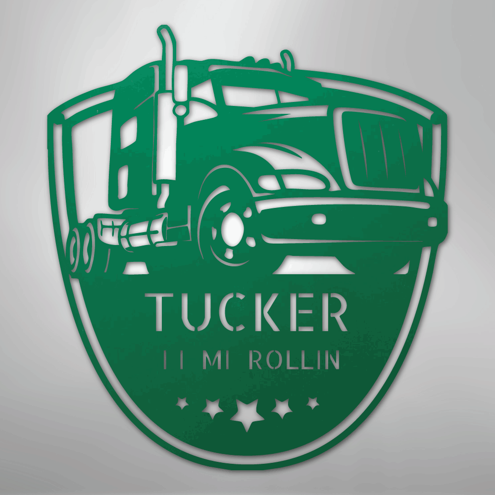 10 - 4 Roger Semi Truck Personalized Steel Metal Sign Wall ArtCustomly Gifts