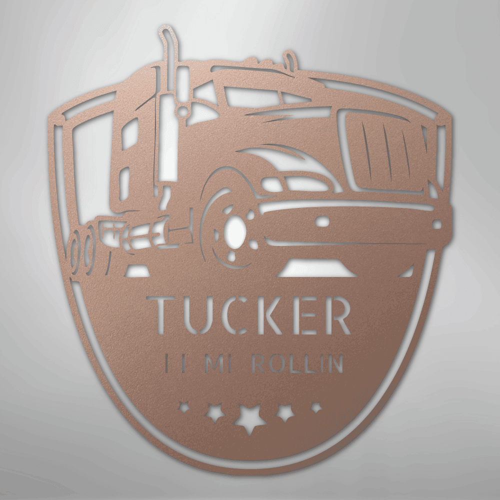 10 - 4 Roger Semi Truck Personalized Steel Metal Sign Wall ArtCustomly Gifts