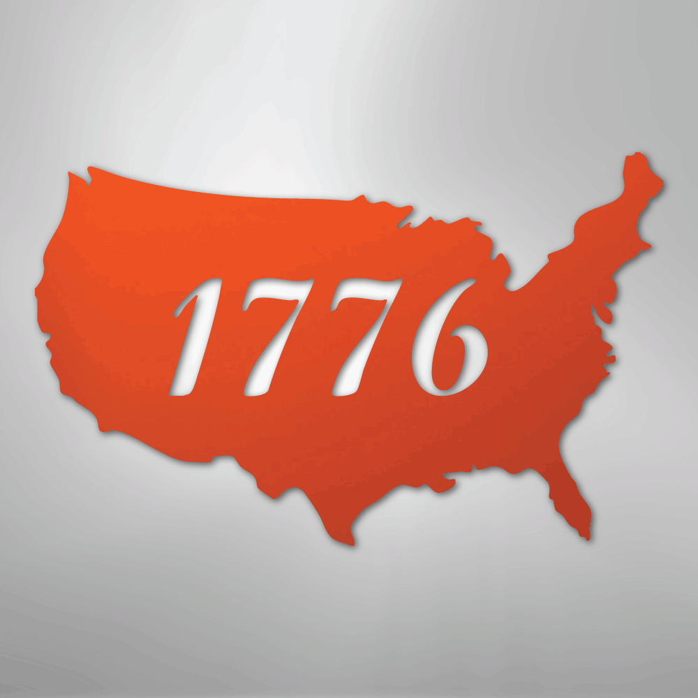 1776 America Patriotic Steel Metal Sign Wall ArtCustomly Gifts