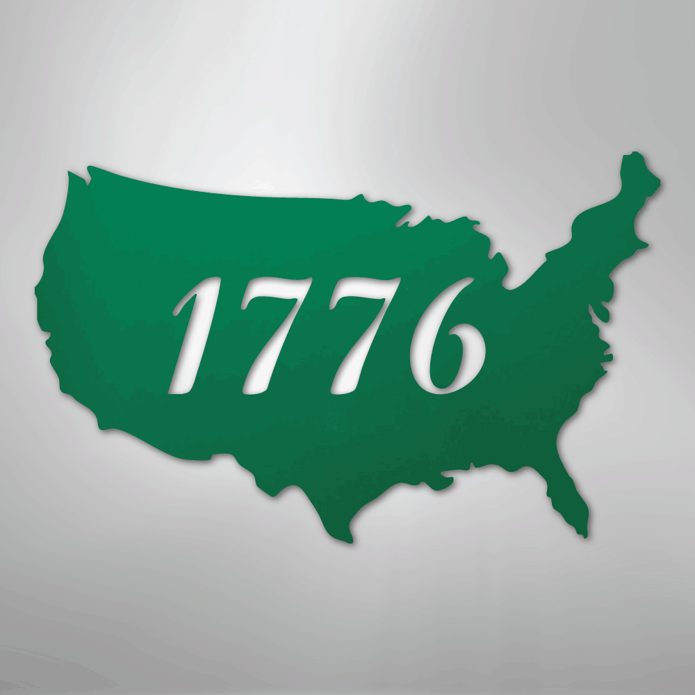 1776 America Patriotic Steel Metal Sign Wall ArtCustomly Gifts