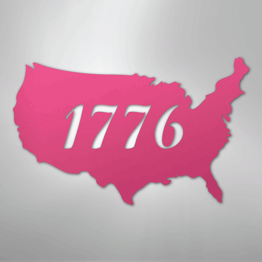 1776 America Patriotic Steel Metal Sign Wall ArtCustomly Gifts