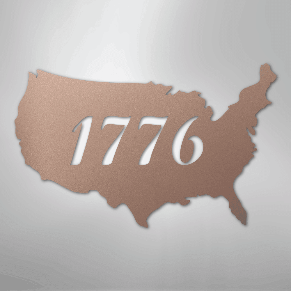 1776 America Patriotic Steel Metal Sign Wall ArtCustomly Gifts
