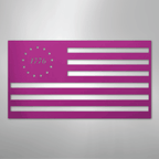 1776 Flag Patriotic America Steel Metal Sign Wall ArtCustomly Gifts