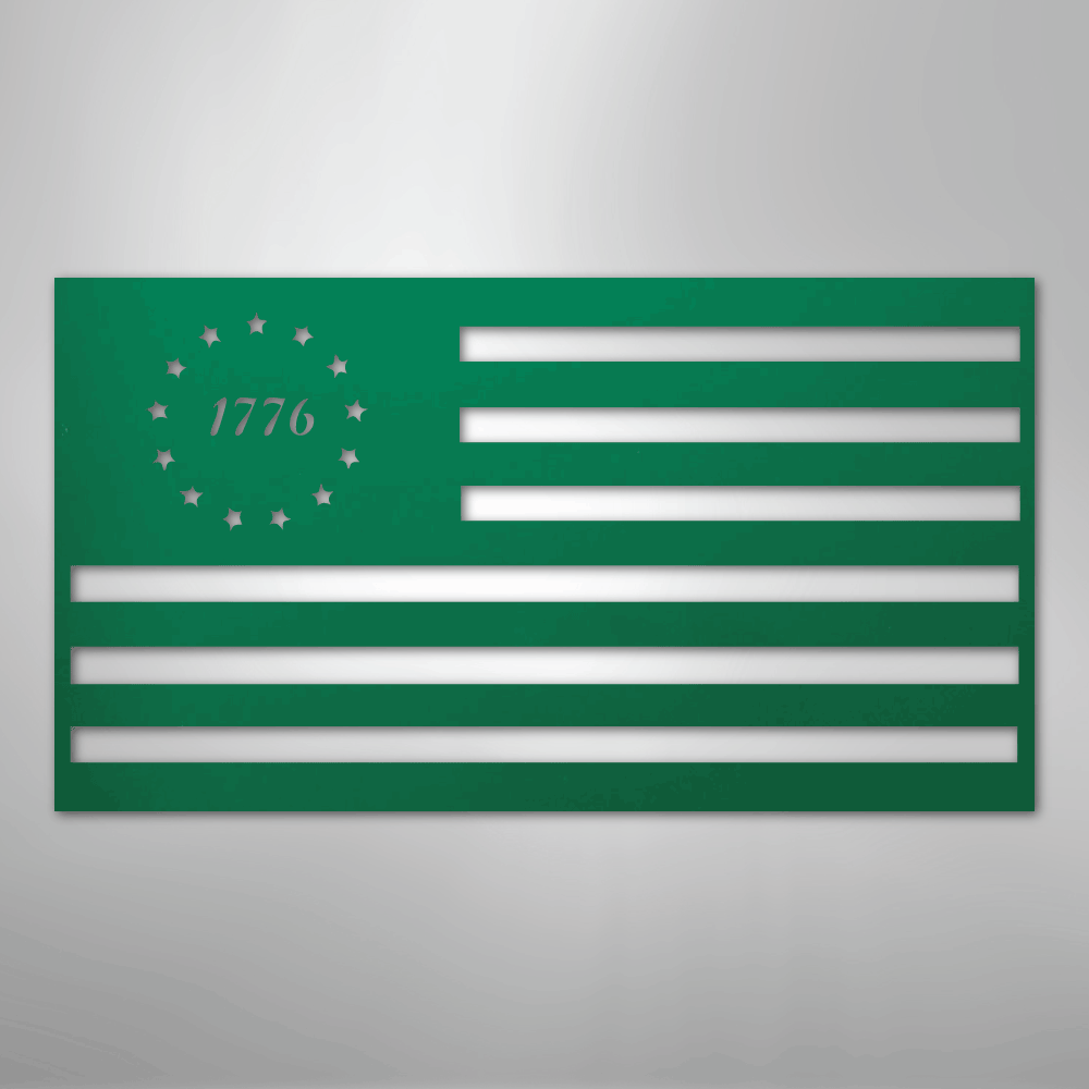 1776 Flag Patriotic America Steel Metal Sign Wall ArtCustomly Gifts