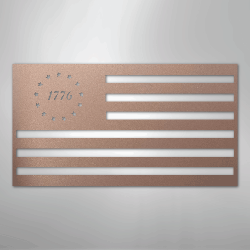 1776 Flag Patriotic America Steel Metal Sign Wall ArtCustomly Gifts