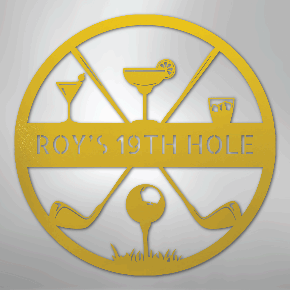19th Hole Casual Golf Personalized - Steel Metal Sign Wall ArtCustomly Gifts
