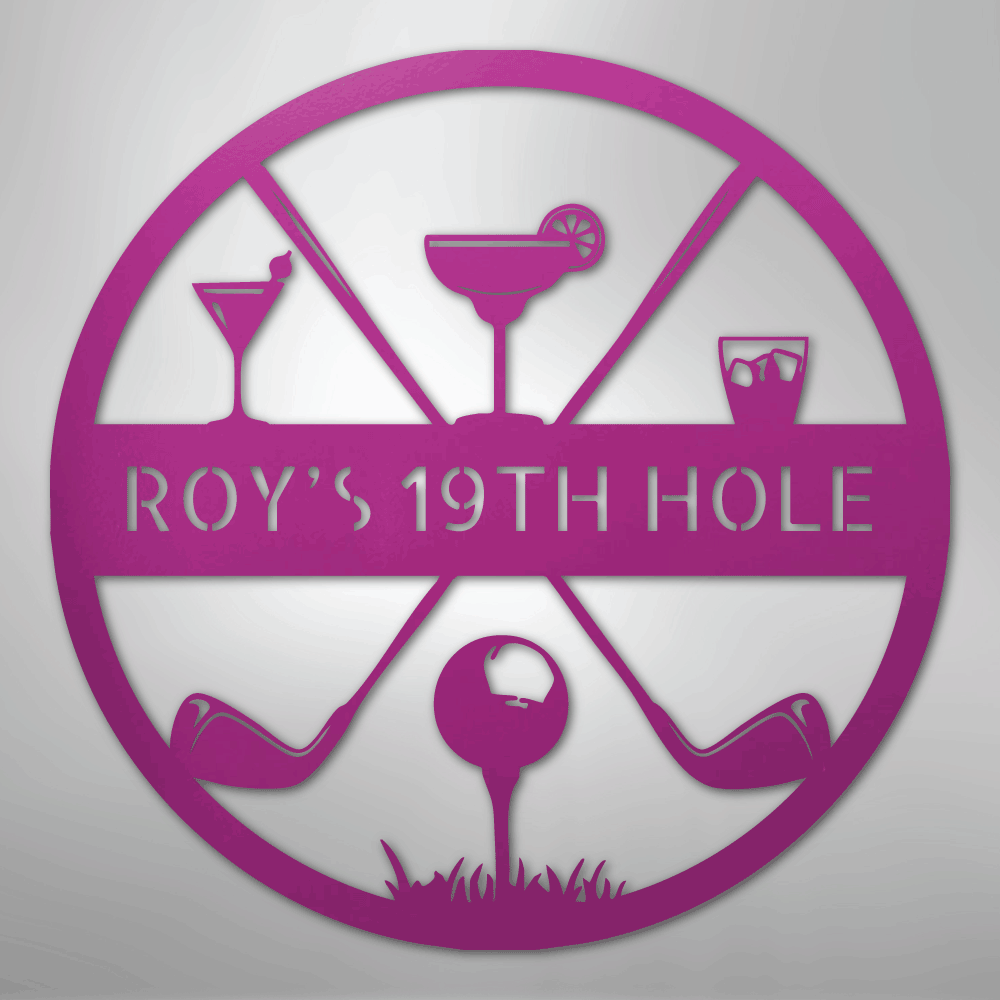 19th Hole Casual Golf Personalized - Steel Metal Sign Wall ArtCustomly Gifts