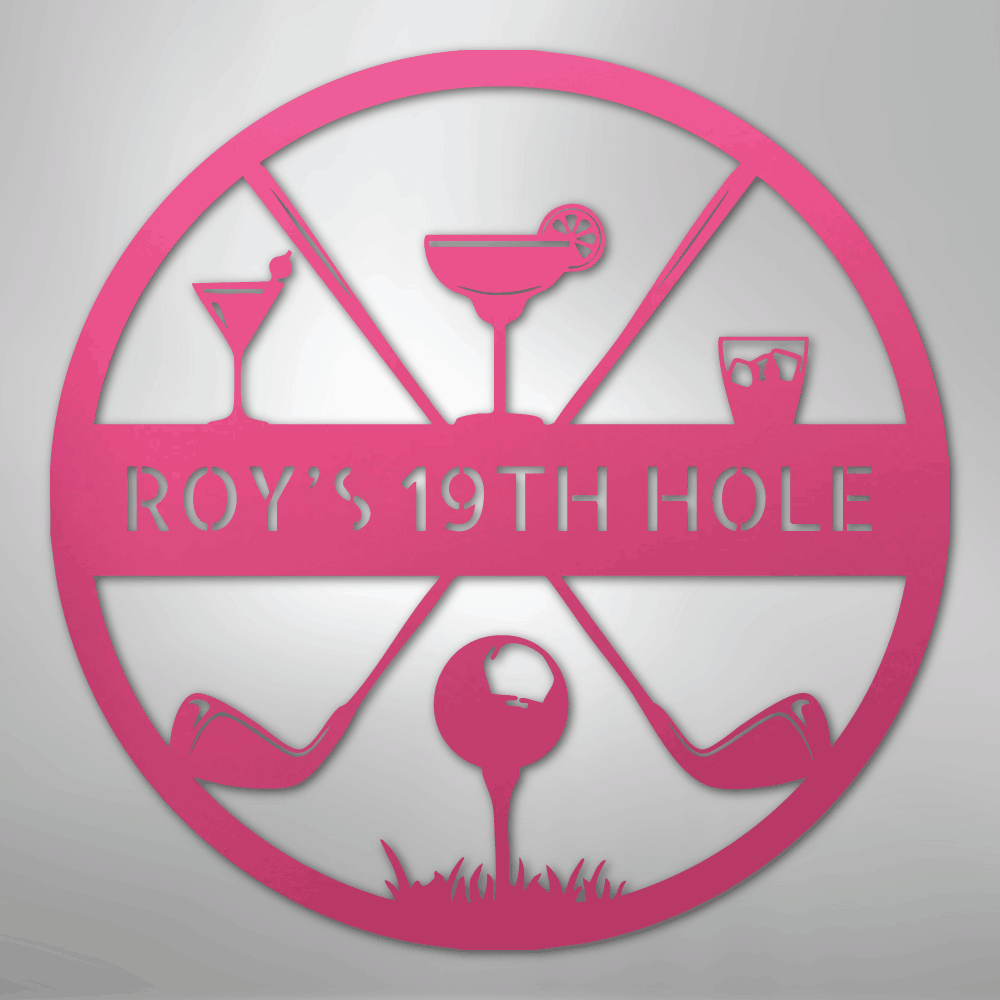 19th Hole Casual Golf Personalized - Steel Metal Sign Wall ArtCustomly Gifts