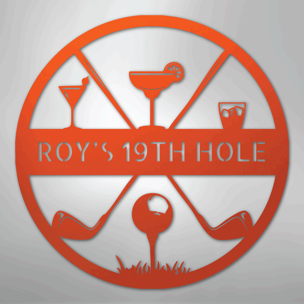 19th Hole Casual Golf Personalized - Steel Metal Sign Wall ArtCustomly Gifts
