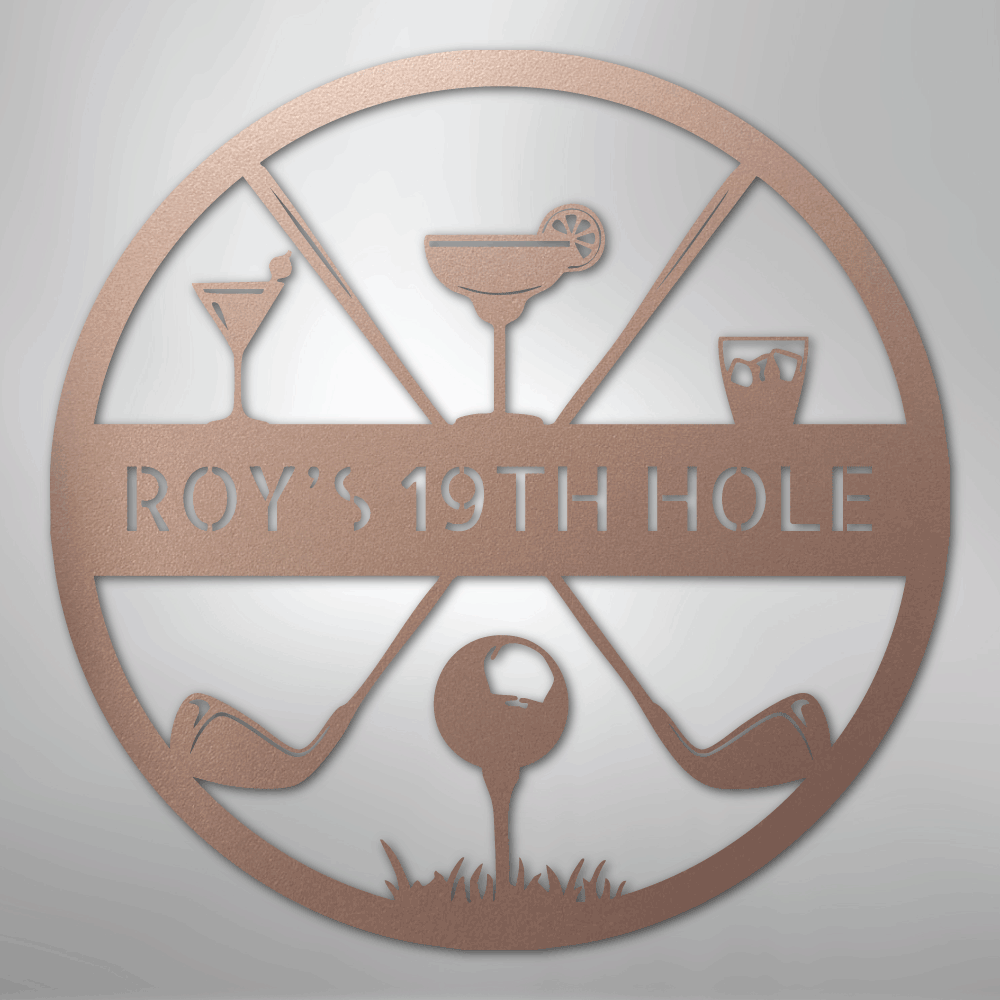 19th Hole Casual Golf Personalized - Steel Metal Sign Wall ArtCustomly Gifts