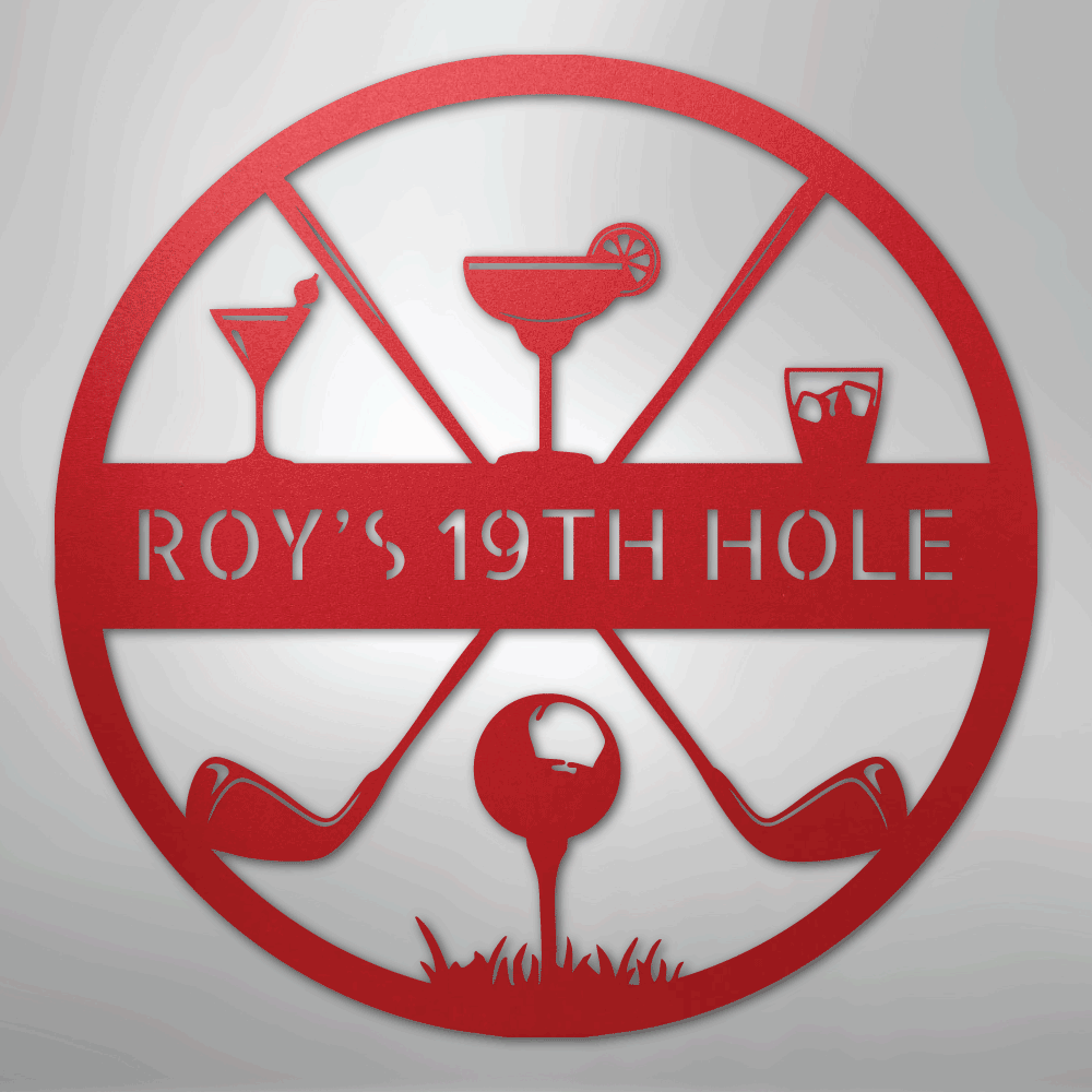 19th Hole Casual Golf Personalized - Steel Metal Sign Wall ArtCustomly Gifts