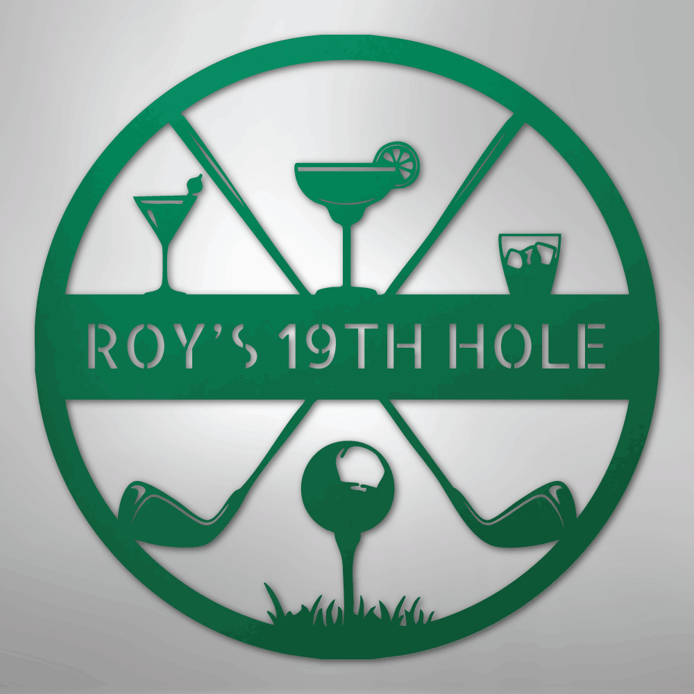 19th Hole Casual Golf Personalized - Steel Metal Sign Wall ArtCustomly Gifts