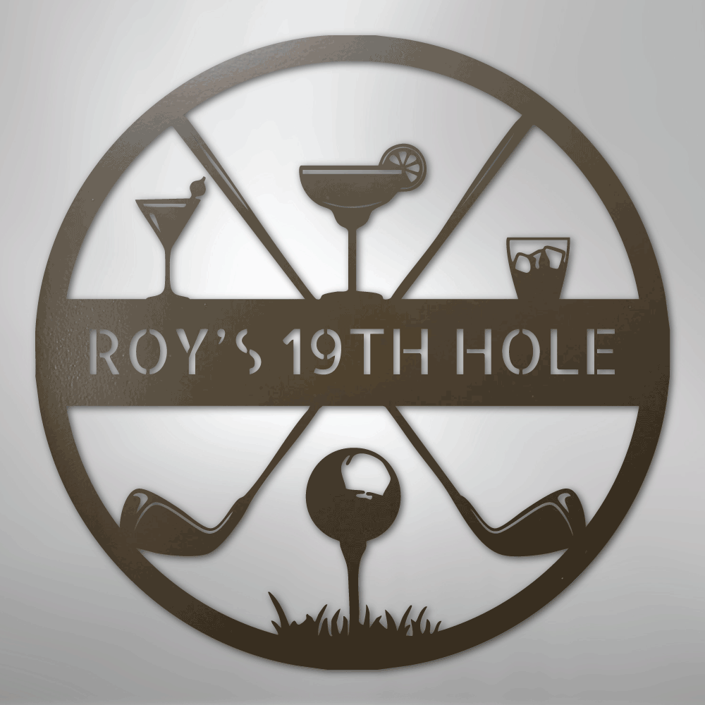 19th Hole Casual Golf Personalized - Steel Metal Sign Wall ArtCustomly Gifts