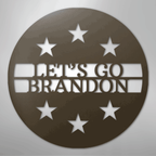 6 Star Round Monogram Personalized Steel Metal Sign Wall ArtCustomly Gifts