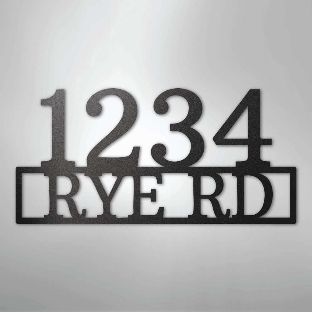 Address Street and Number Personalized Steel Metal Sign Wall ArtCustomly Gifts