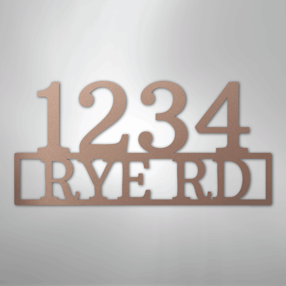 Address Street and Number Personalized Steel Metal Sign Wall ArtCustomly Gifts