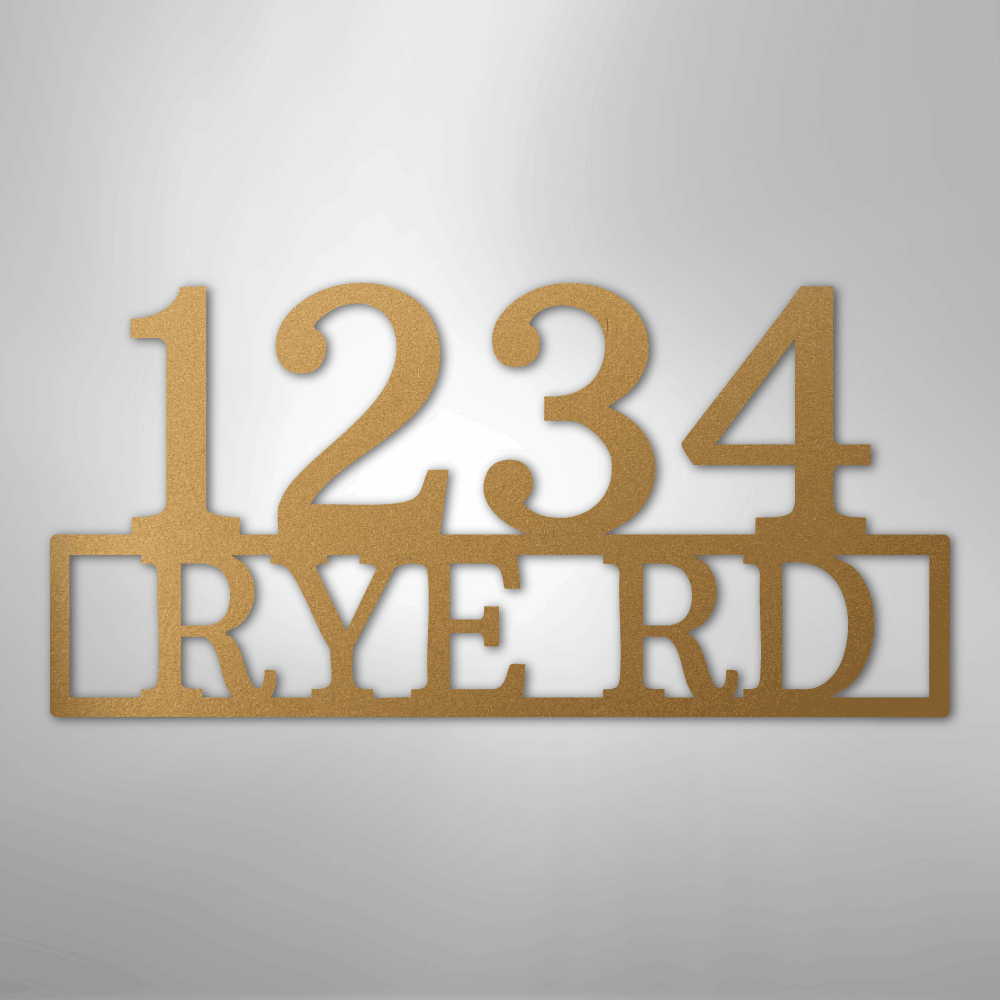 Address Street and Number Personalized Steel Metal Sign Wall ArtCustomly Gifts