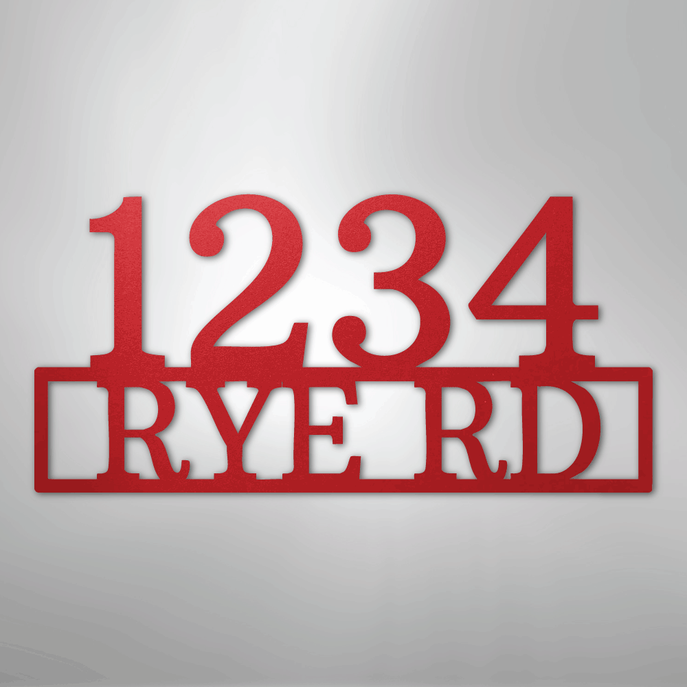 Address Street and Number Personalized Steel Metal Sign Wall ArtCustomly Gifts