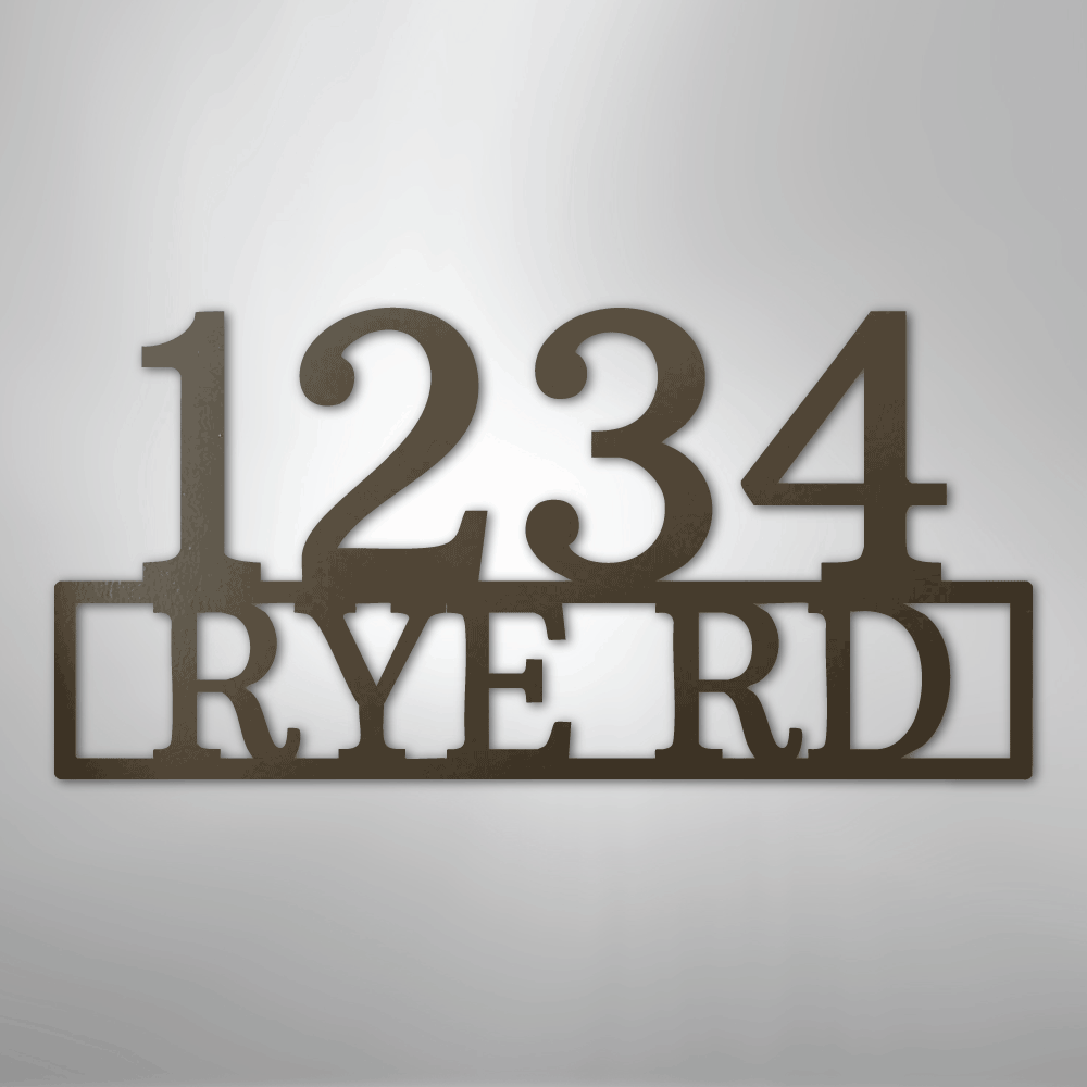 Address Street and Number Personalized Steel Metal Sign Wall ArtCustomly Gifts